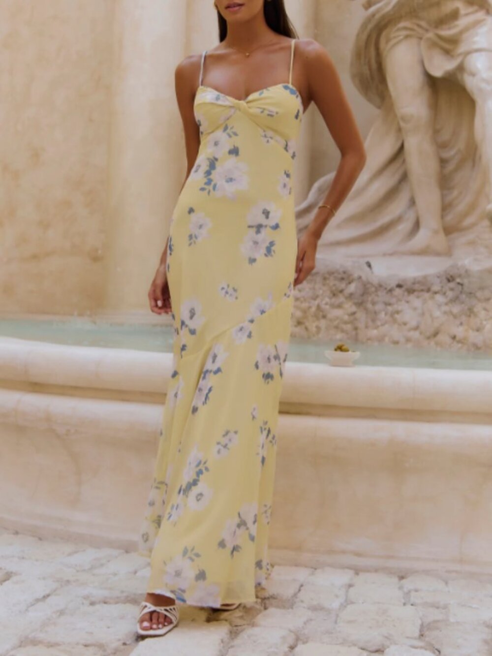 NWT Fortunate One Sundown Escapades Maxi Dress Yellow Size XS